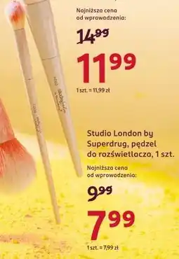 Rossmann Pędzel do rozświetlacza Studio London By Superdrug oferta