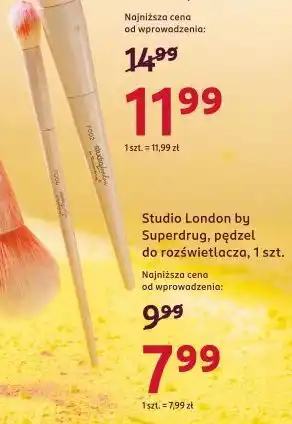 Rossmann Pędzel do rozświetlacza Studio London By Superdrug oferta