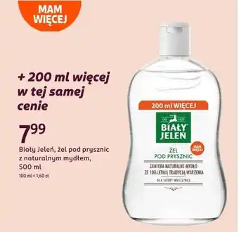 Rossmann Żel pod prysznic naturalny Biały Jeleń oferta