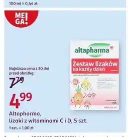 Rossmann Lizaki z witaminami c i d Altapharma oferta