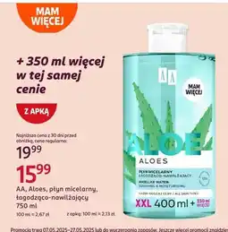 Rossmann Płyn micelarny łagodzaco-nawilżający Aa Aloes oferta