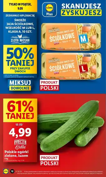 Lidl Jaja świeże kl. a Złota Nioska oferta