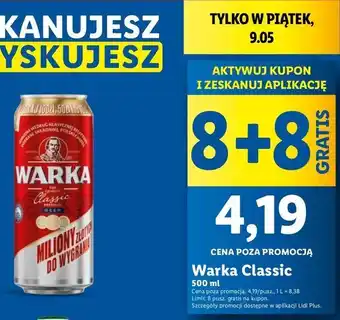 Lidl Piwo Warka oferta