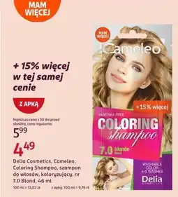 Rossmann Szampon koloryzujący nr. 7.0 blond Cameleo oferta