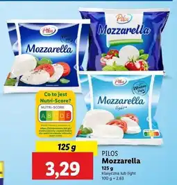 Lidl Ser mozzarella light mini Pilos oferta