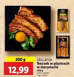 Lidl Boczek plastry w marynacie miodowo musztardowej Grill And Fun oferta