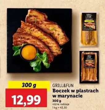 Lidl Boczek plastry w marynacie miodowo musztardowej Grill And Fun oferta