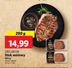 Lidl Stek wołowy w marynacie z kolorowym pieprzem Grill And Fun oferta
