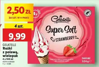 Lidl Lody truskawkowe Gelatelli oferta