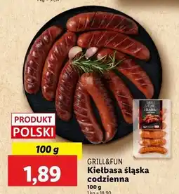 Lidl Kiełbasa śląska codzienna Grill And Fun oferta