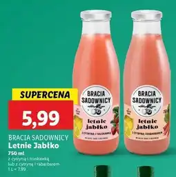Lidl Sok letnie jabłko z cytryną i rabarbarem Bracia Sadownicy oferta