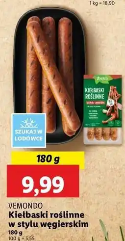 Lidl Kiełbaski roślinne węgierskie Vemondo oferta