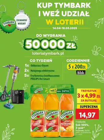 Lidl Sok jabłkowy 2 szt + multiwitamina Tymbark oferta
