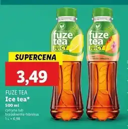 Lidl Napój black ice tea peach hibiscus Fuzetea oferta