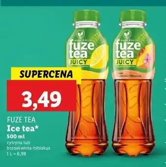 Lidl Napój black ice tea peach hibiscus Fuzetea oferta