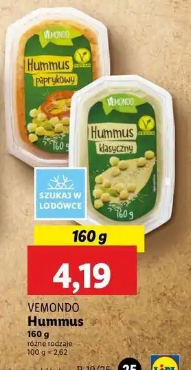 Lidl Hummus klasyczny Vemondo oferta