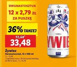 Lidl Piwo Żywiec Jasne Pełne oferta