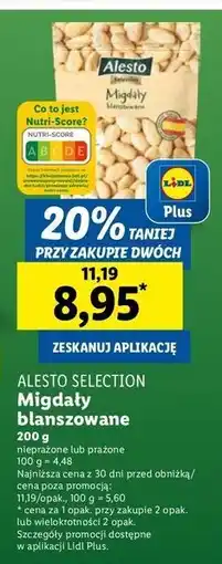 Lidl Migdały blanszowane Alesto oferta