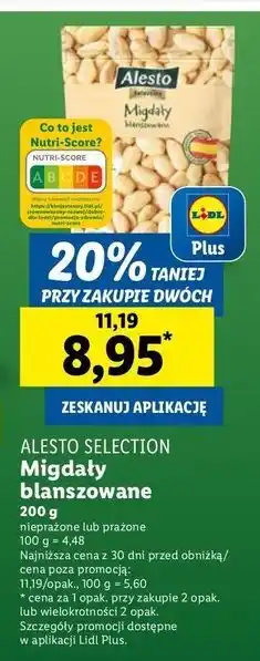Lidl Migdały blanszowane Alesto oferta