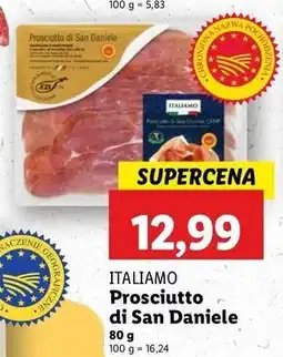 Lidl Szynka prosciutto di san daniele Italiamo oferta