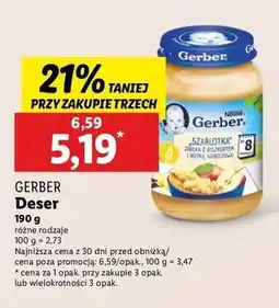 Lidl Deserek szarlotka jabłka z biszkoptem i nutką waniliową Gerber oferta