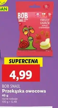 Lidl Przekąska jabłko-truskawka Bob Snail oferta
