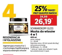 Lidl Maska do włosów Gliss Kur Repair oferta