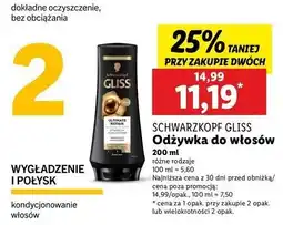 Lidl Odżywka do włosów Gliss Kur Ultimate Repair oferta