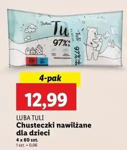Lidl Chusteczki nawilżane woda i aloes Luba Tuli oferta