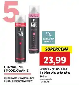 Lidl Lakier do włosów Taft Power Cashmere Touch oferta