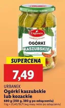 Lidl Ogórki kaszubskie Urbanek oferta