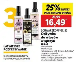 Lidl Odżywka ekspresowa do włosów Gliss Kur Hair Repair Split Ends Miracle oferta