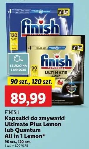 Lidl Tabletki do zmywarki lemon Finish All In 1 oferta