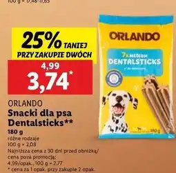 Lidl Przysmak dla psów dental sticks 5-10 kg Orlando oferta