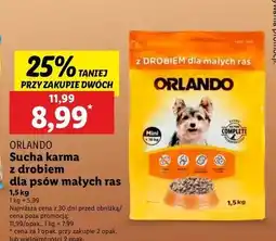 Lidl Karma dla psów małych ras z drobiem Orlando oferta