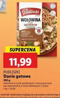 Lidl Wieprzowina w sosie śliwkowym z ryżem Pudliszki oferta