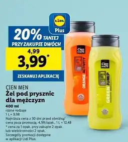 Lidl Żel pod prysznic green jump Cien Men oferta
