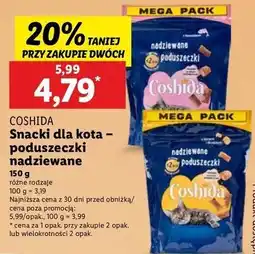 Lidl Snacki dla kota poduszeczki z łososia Coshida oferta