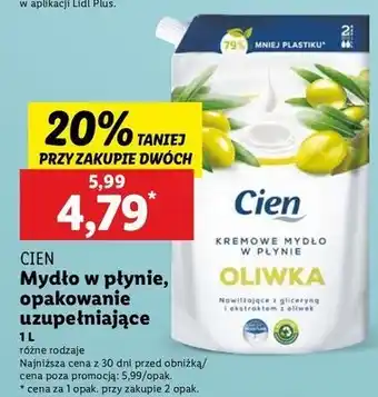 Lidl Mydło w płynie oliwka Cien oferta