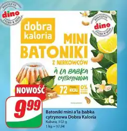 Dino Mini batoniki z nerkowców a'la babka cytrynowa Dobra Kaloria oferta