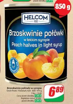 Dino Brzoskwinie połóki w lekkim syropie Helcom oferta