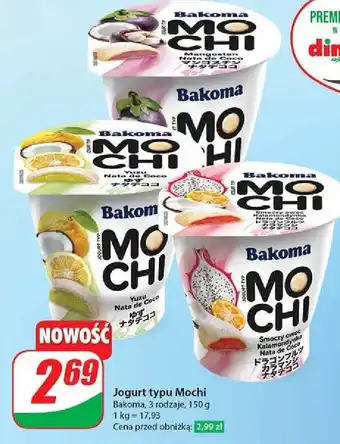 Dino Jogurt o smaku smoczy owoc kalamondyka Bakoma Mochi oferta