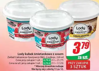 Dino Lody śmietankowe z sosem truskawkowym Krakowskie Z Rycerzykiem oferta