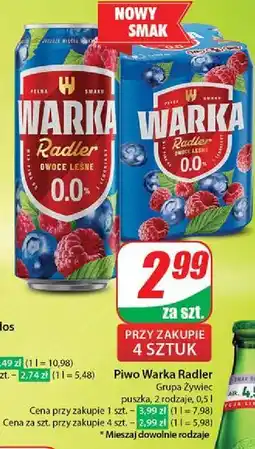 Dino Piwo Warka Radler Owoce Leśne 0% oferta