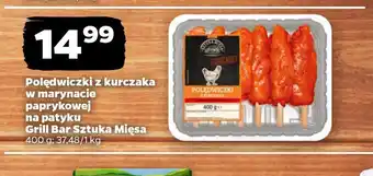 Netto Polędwiczki z kurczaka w marynacie paprykowej na patyku Grill Bar Sztuka Mięsa oferta