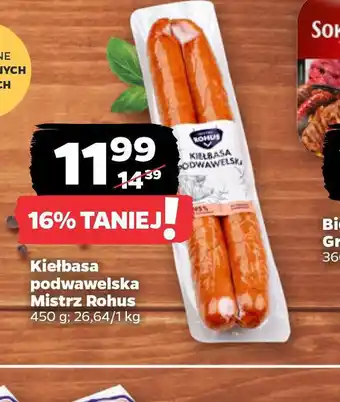 Netto Kiełbasa podwawelska Mistrz Rohus oferta