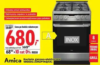 Media Expert Kuchenka gazowo-elektryczna Amica oferta