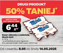 Netto Deser mleczny z czekoladą Monte Zott oferta