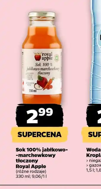Netto Sok 100% jabłkowo-marchewkowy tłoczony Royal Apple oferta