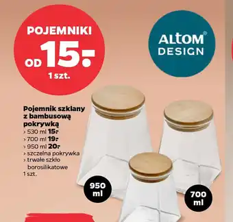 Netto Pojemnik szklany z bambusową pokrywką oferta